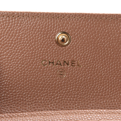 Chanel Caviar Chevron Quilted Boy Card Holder Dark Beige 6 of 8