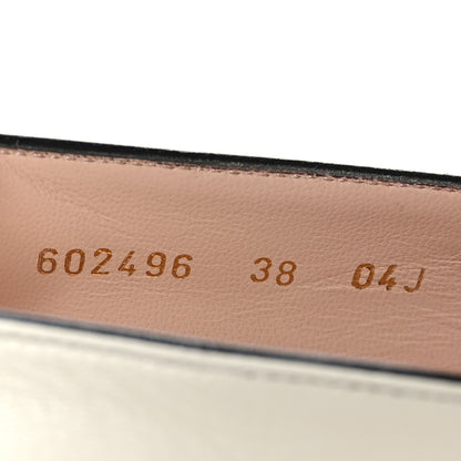 Gucci Malaga Kid Womens GG Marmont Loafers 38 Mystic White 6 of 8