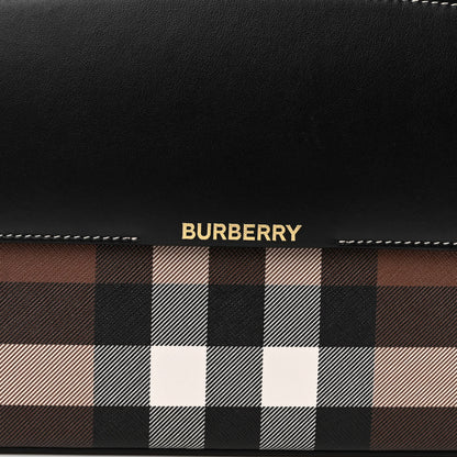 Burberry E-Canvas Check Calfskin Catherine Shoulder Bag Dark Birch Brown 7 of 9