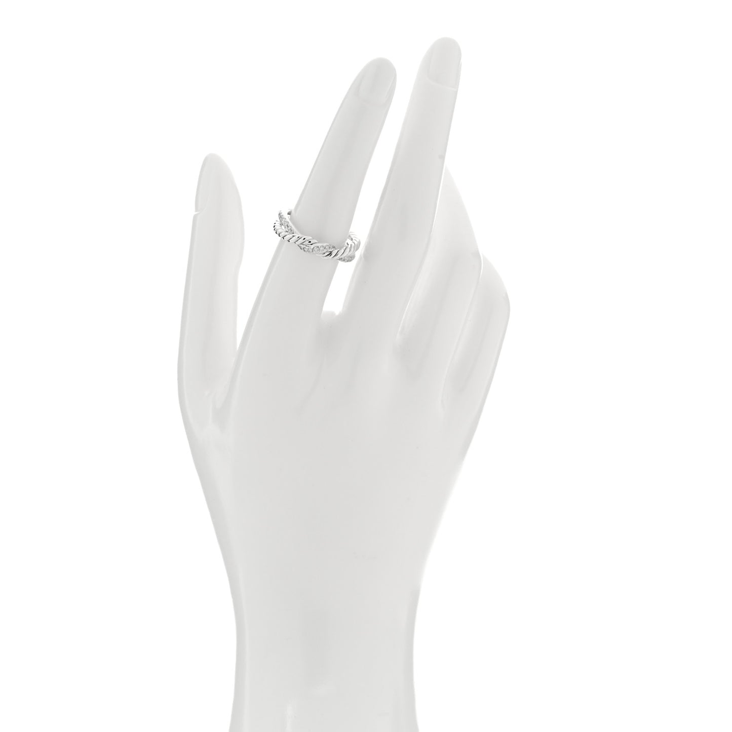 Sterling Silver Diamond Continuance Band Ring 54 7