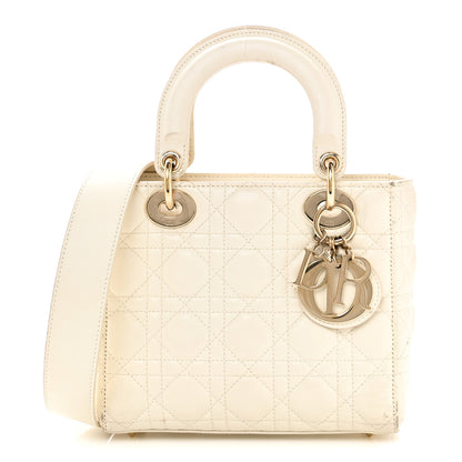 Christian Dior Lambskin Cannage Small My ABCDior Lady Dior White 1 of 14