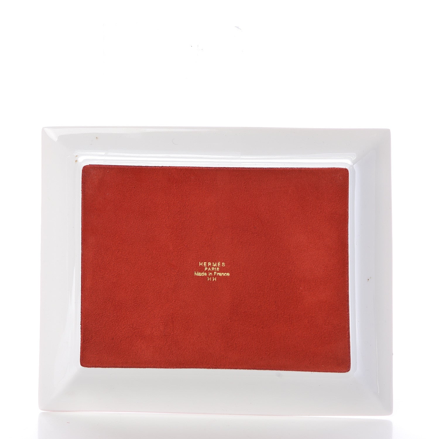 Hermes Porcelain Sellier Change Tray Rouge Or 4 of 8