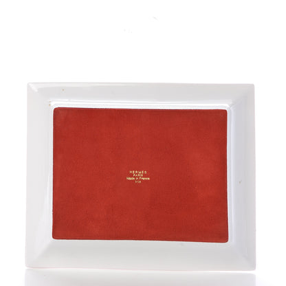 Hermes Porcelain Sellier Change Tray Rouge Or 4 of 8