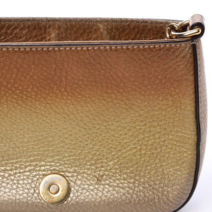 Gucci Metallic Pebbled Calfskin Small Soho Flap Crossbody Gold Ombre 11 of 12