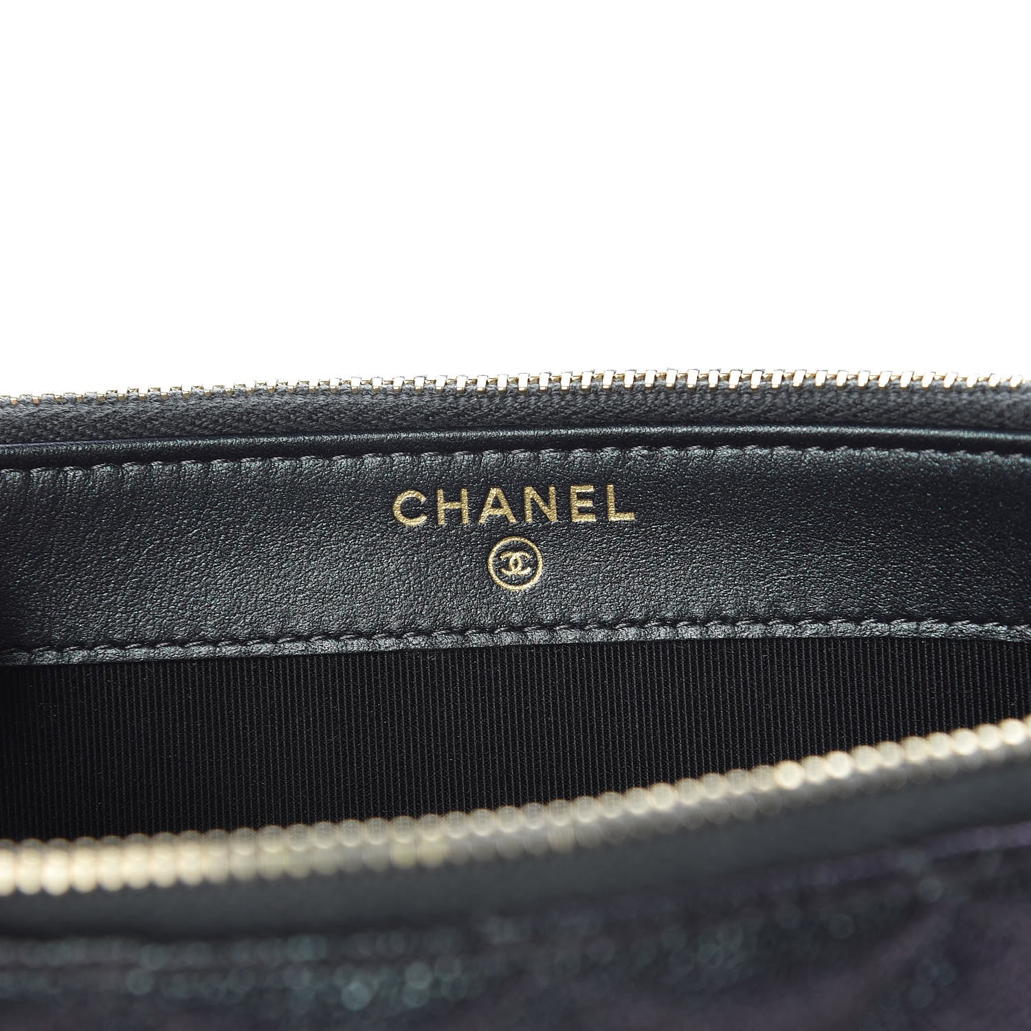 Chanel Iridescent Caviar Quilted Clutch With Chain Black 11 of 13