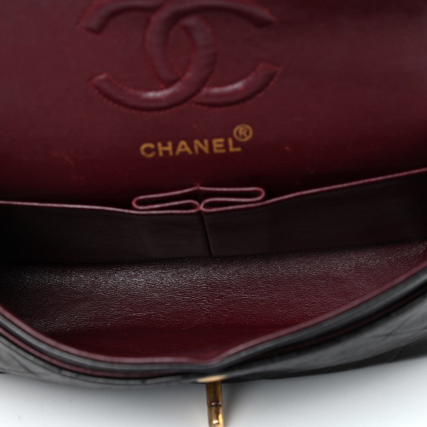 Lambskin Quilted Small Double Flap Black