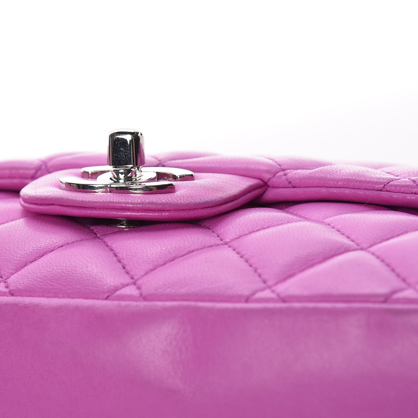Lambskin Heart Valentine Medium Flap Fuchsia