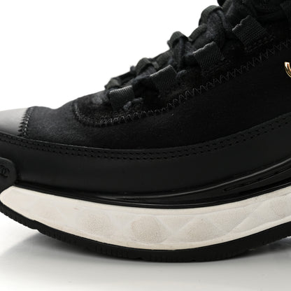 Chanel Velvet Calfskin Mixed Fibers CC Sneakers 37 Black 17 of 23