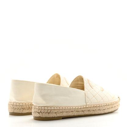 Chanel Fabric Biarritz CC Espadrilles 41 White Gold 4 of 10