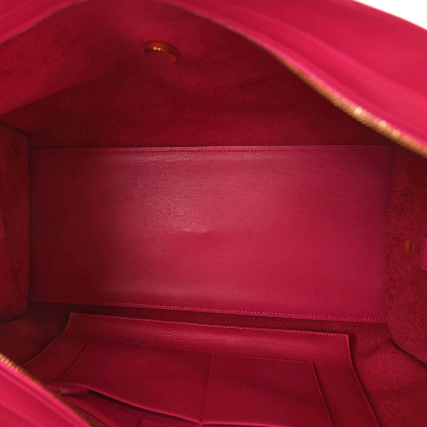 Calfskin Small Classic Y Cabas Fuchsia
