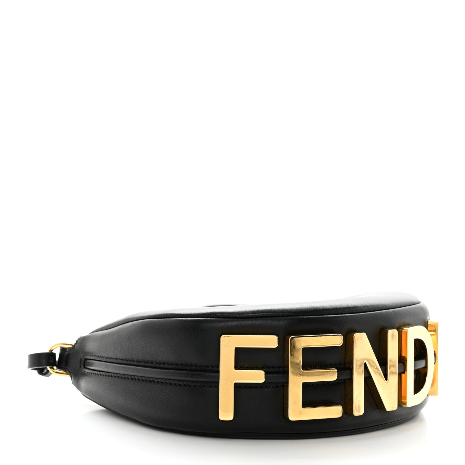 Fendi Vitello Grace Matte Mini Fendigraphy Hobo Bag Black 3 of 11