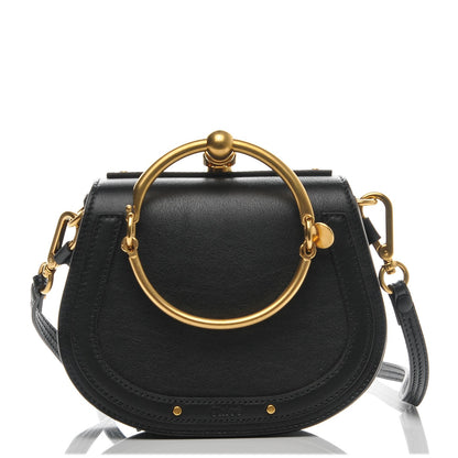 Chloe Calfskin Suede Small Nile Bracelet Bag Black 1 of 7