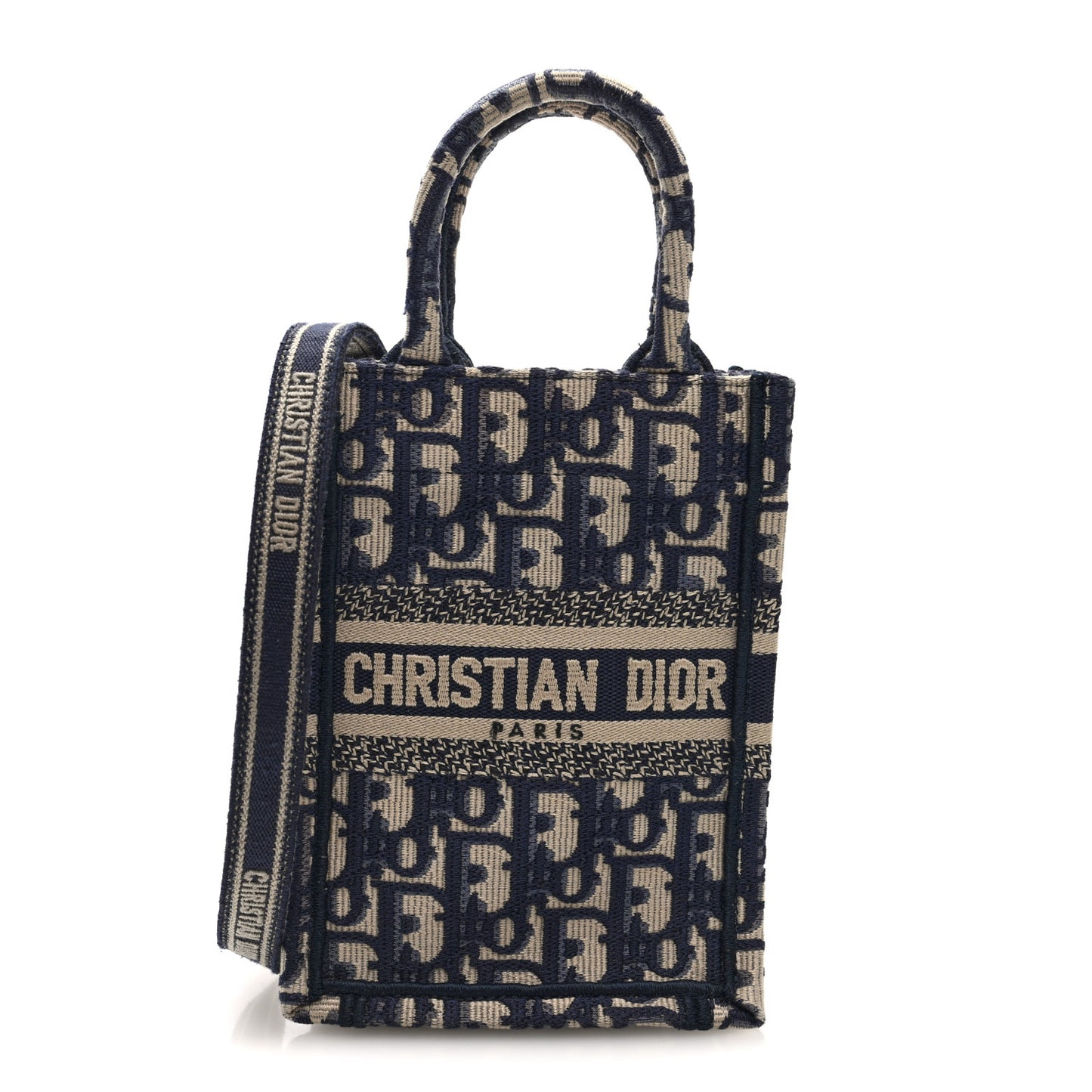 Oblique Mini Book Tote Phone Bag Blue