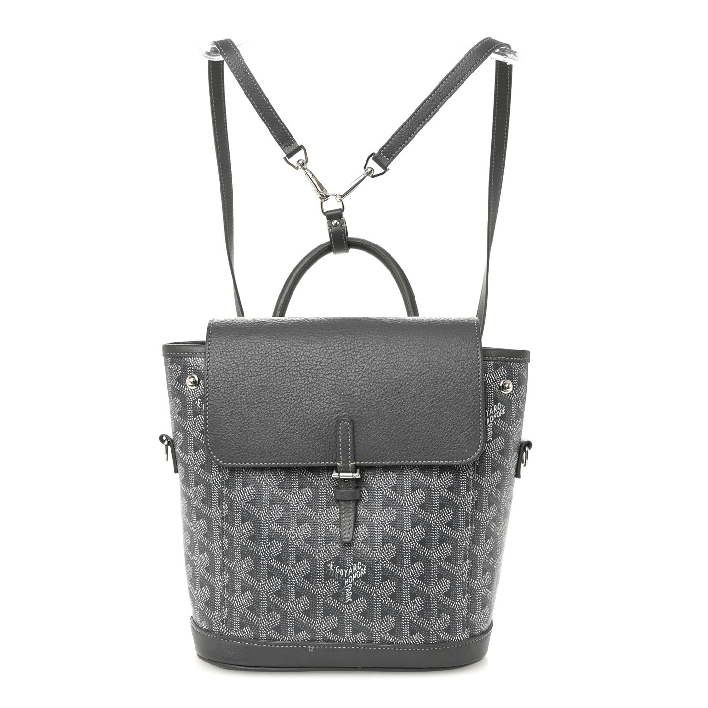 Goyardine Calfskin Mini Alpin Backpack Grey