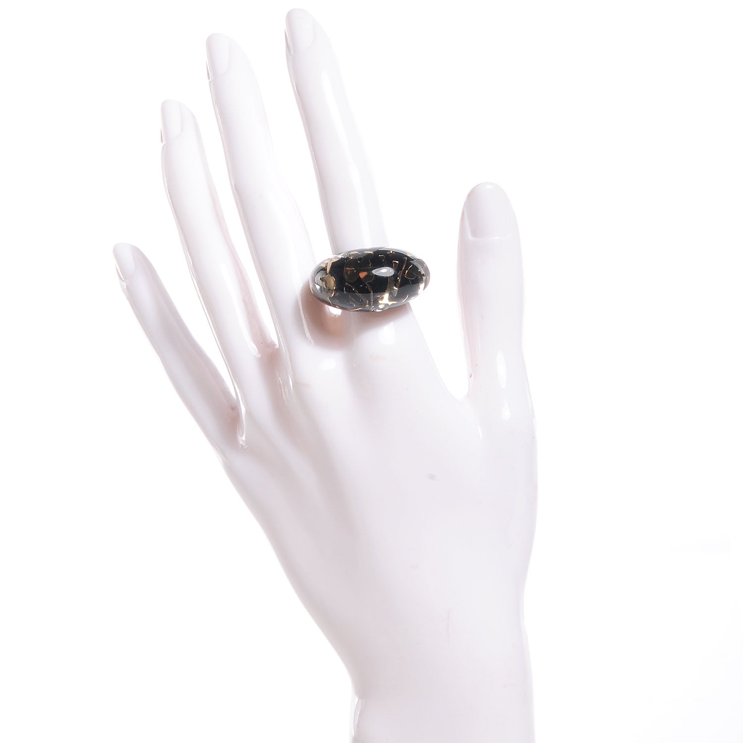 Louis Vuitton Inclusion Ring Medium 6 Black 2 of 4