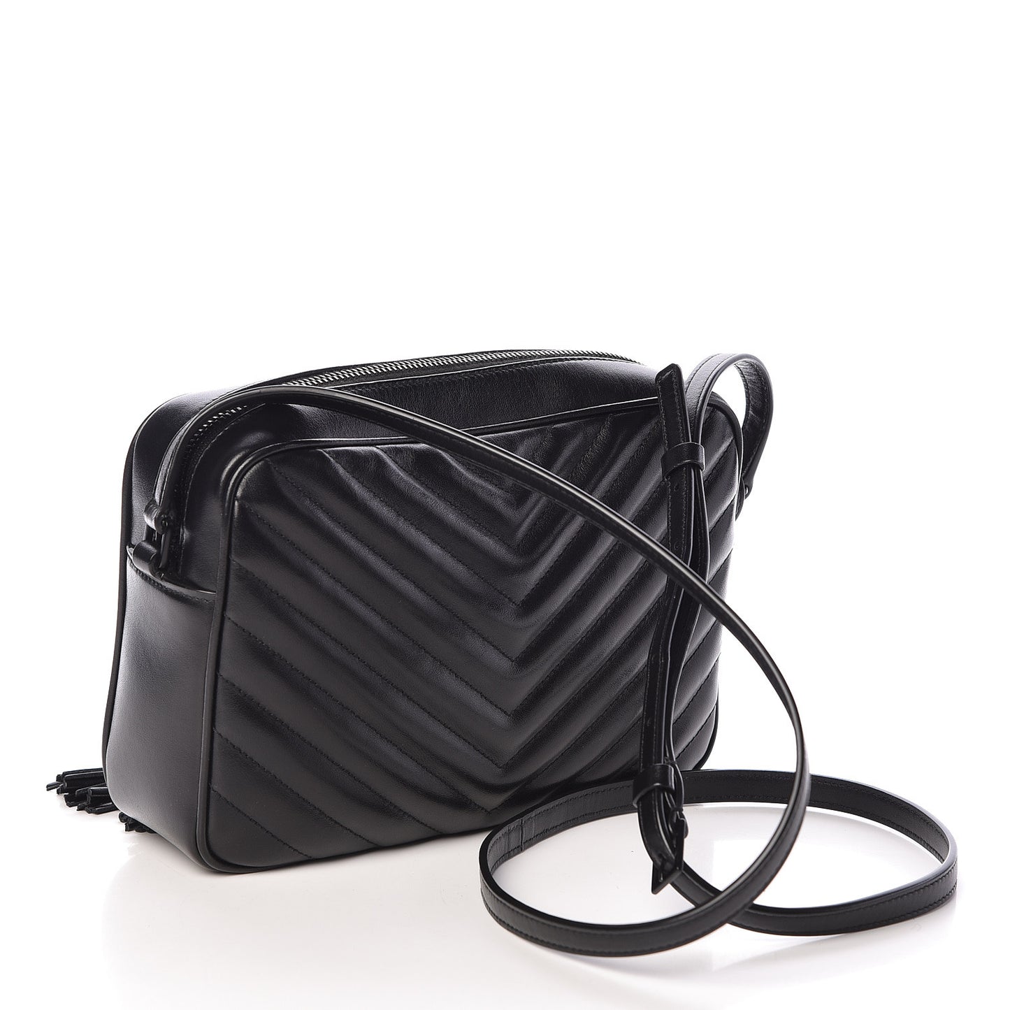 Calfskin Matelasse Monogram Lou Camera Bag Black