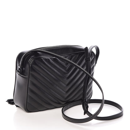 Saint Laurent Calfskin Matelasse Monogram Lou Camera Bag Black 3 of 12