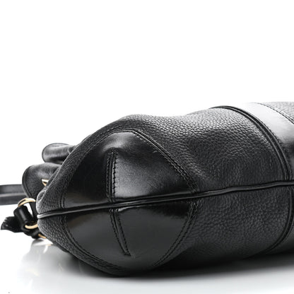 Burberry Grainy Calfskin Willenmore Hobo Black 6 of 9