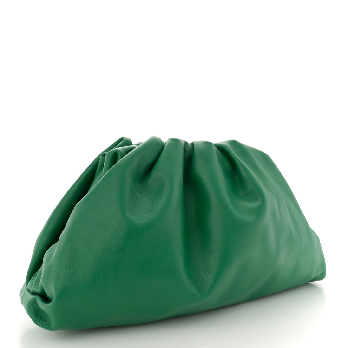 Smooth Butter Calf The Pouch Oversized Clutch Racing Green