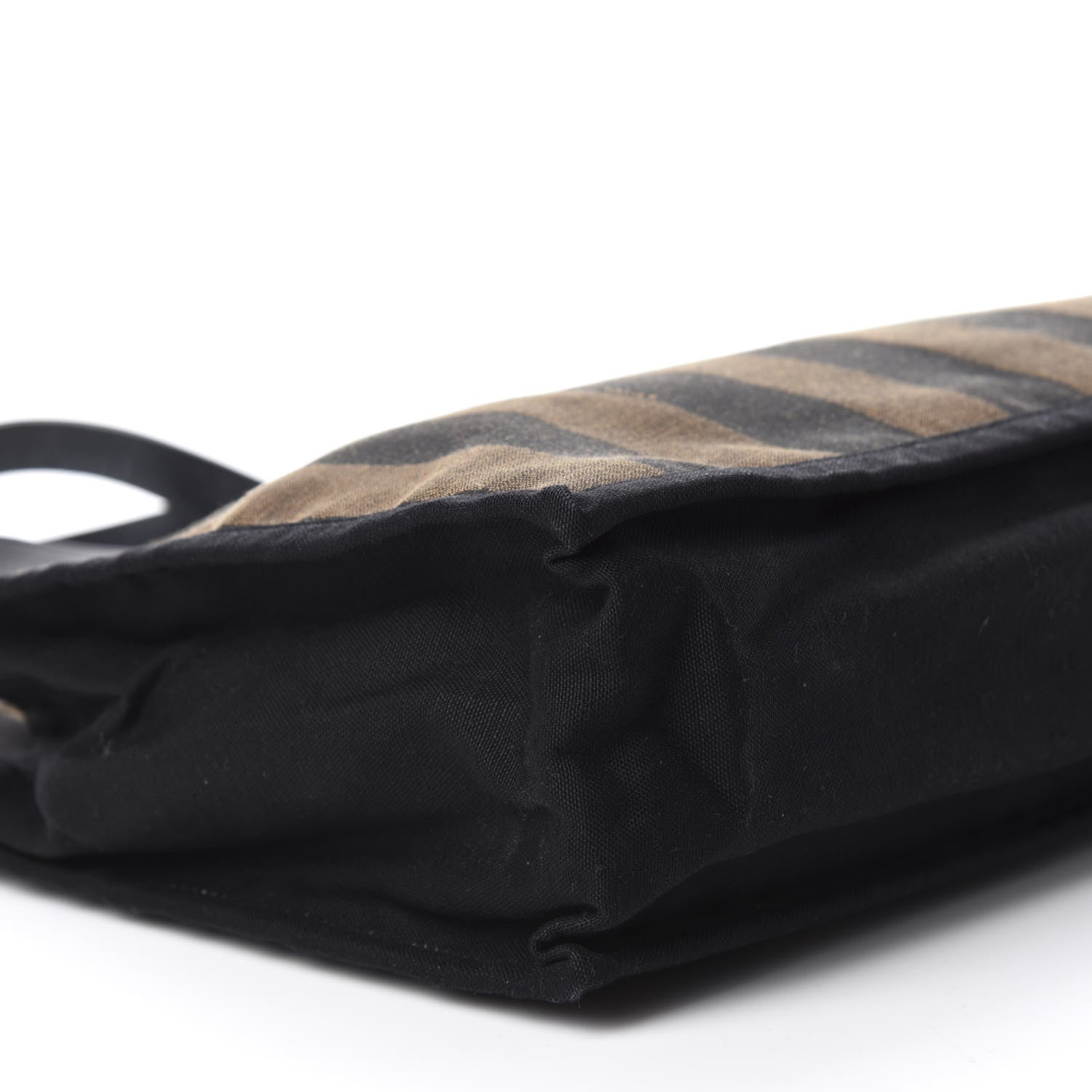 Fendi Pequin Small Shopping Tote Black Tobacco 6 of 11
