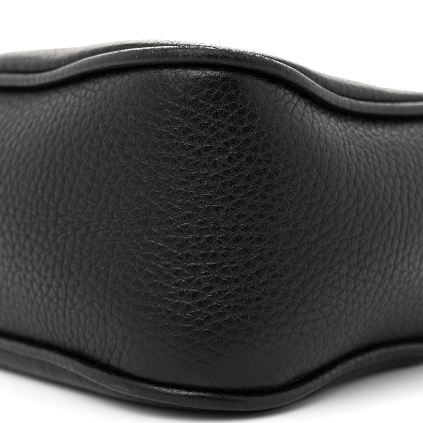 Pebbled Calfskin Small Soho Disco Bag Black