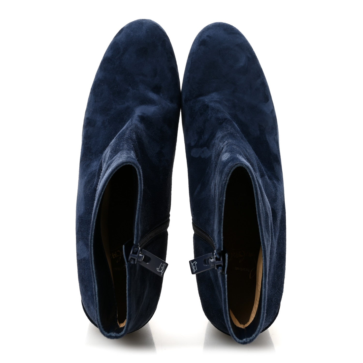 Christian Louboutin Veau Velours Turela 85 Ankle Boots 39.5 Blue 2 of 8