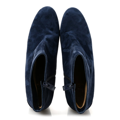 Christian Louboutin Veau Velours Turela 85 Ankle Boots 39.5 Blue 2 of 8