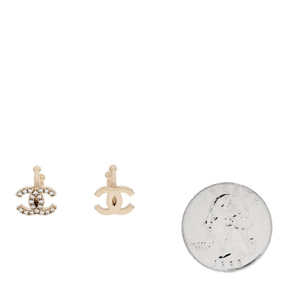 Chanel Metal Strass Lip Ring Set Gold 2 of 5