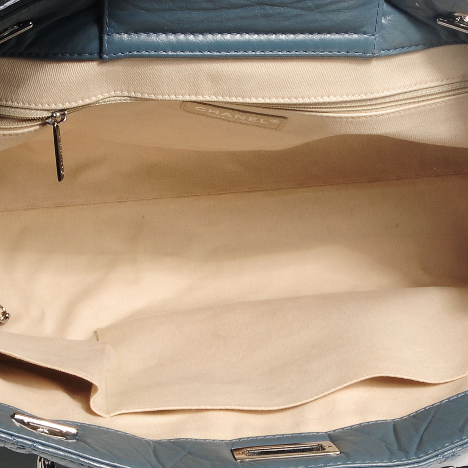 Chanel Aged Calfskin Reissue 2.55 Tote Blue 6 of 9