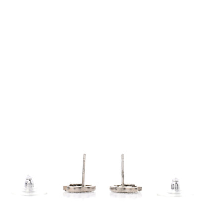 Chanel Crystal Mini Timeless CC Earrings Silver 3 of 5