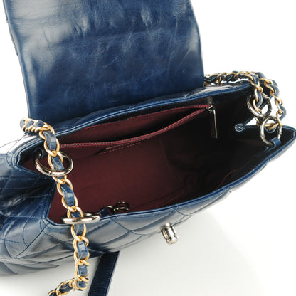 Chanel Aged Calfskin Quilted Small Daily Walk Flap Navy 5 of 7