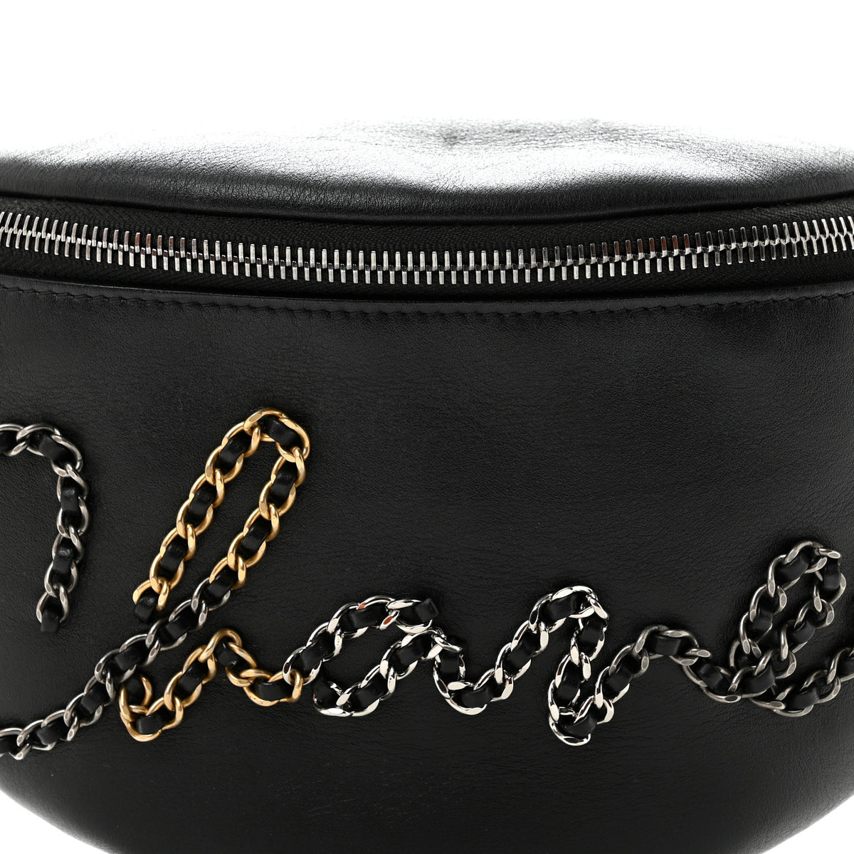 Calfskin Chain 20s Signe Waist Bag Black