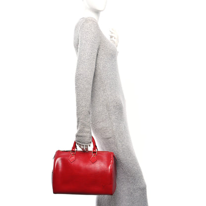 Louis Vuitton Epi Speedy 30 Castillan Red 2 of 10