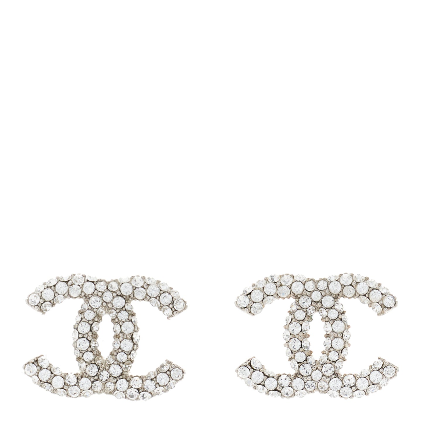 Crystal CC Earrings Silver