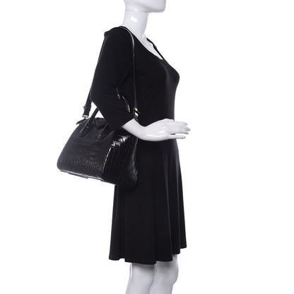 Givenchy Calfskin Crocodile Embossed Small Antigona Black 2 of 10
