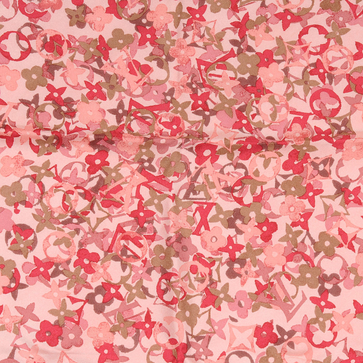 Louis Vuitton Silk Monogram Arty Square Scarf Pale Pink 1 of 3