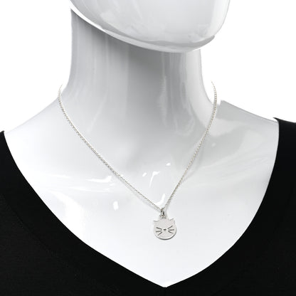 Tiffany Sterling Silver Return To Tiffany Cat Pendant Necklace 2 of 4