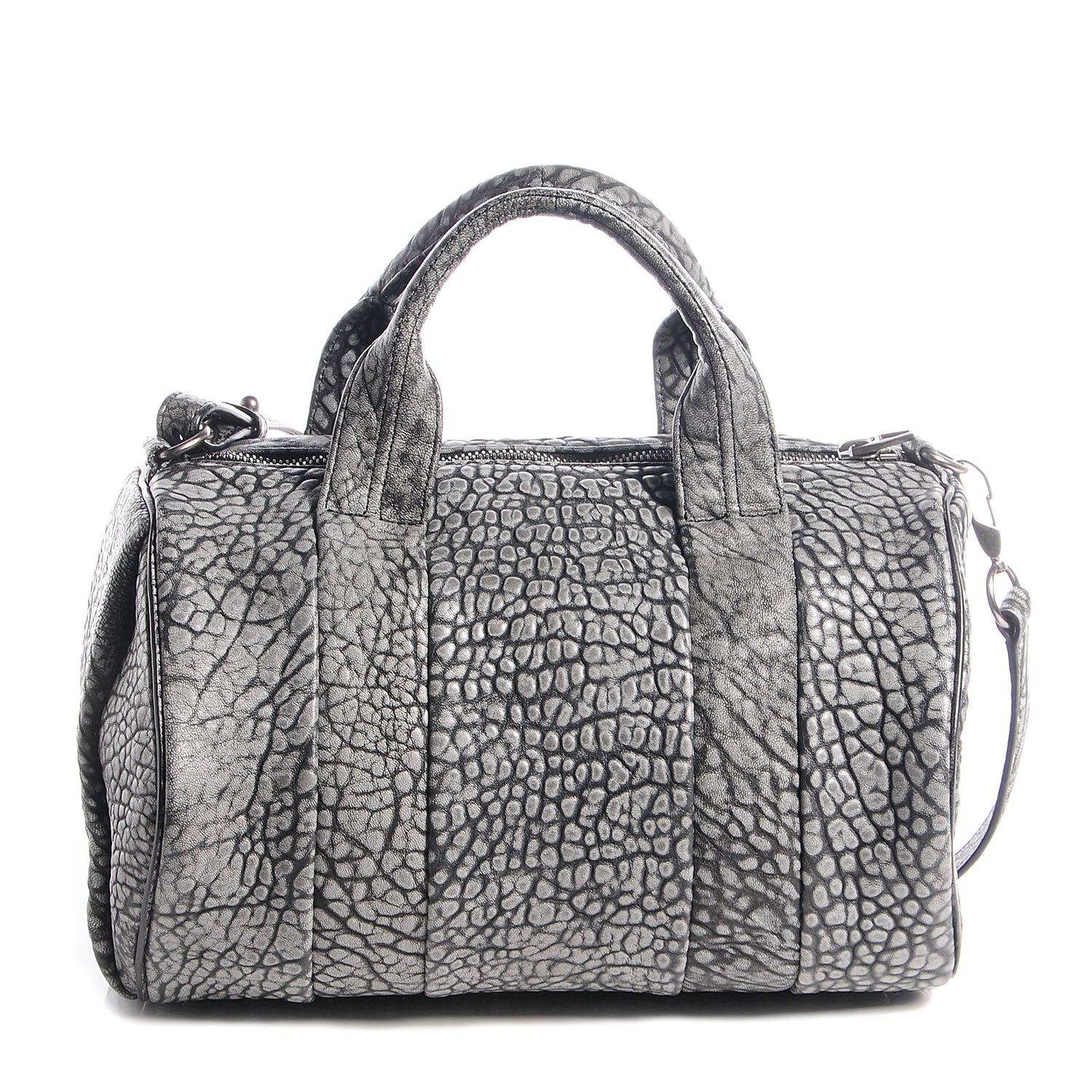 Alexander Wang Lambskin Rocco Dumbo Satchel Silver 1 of 8