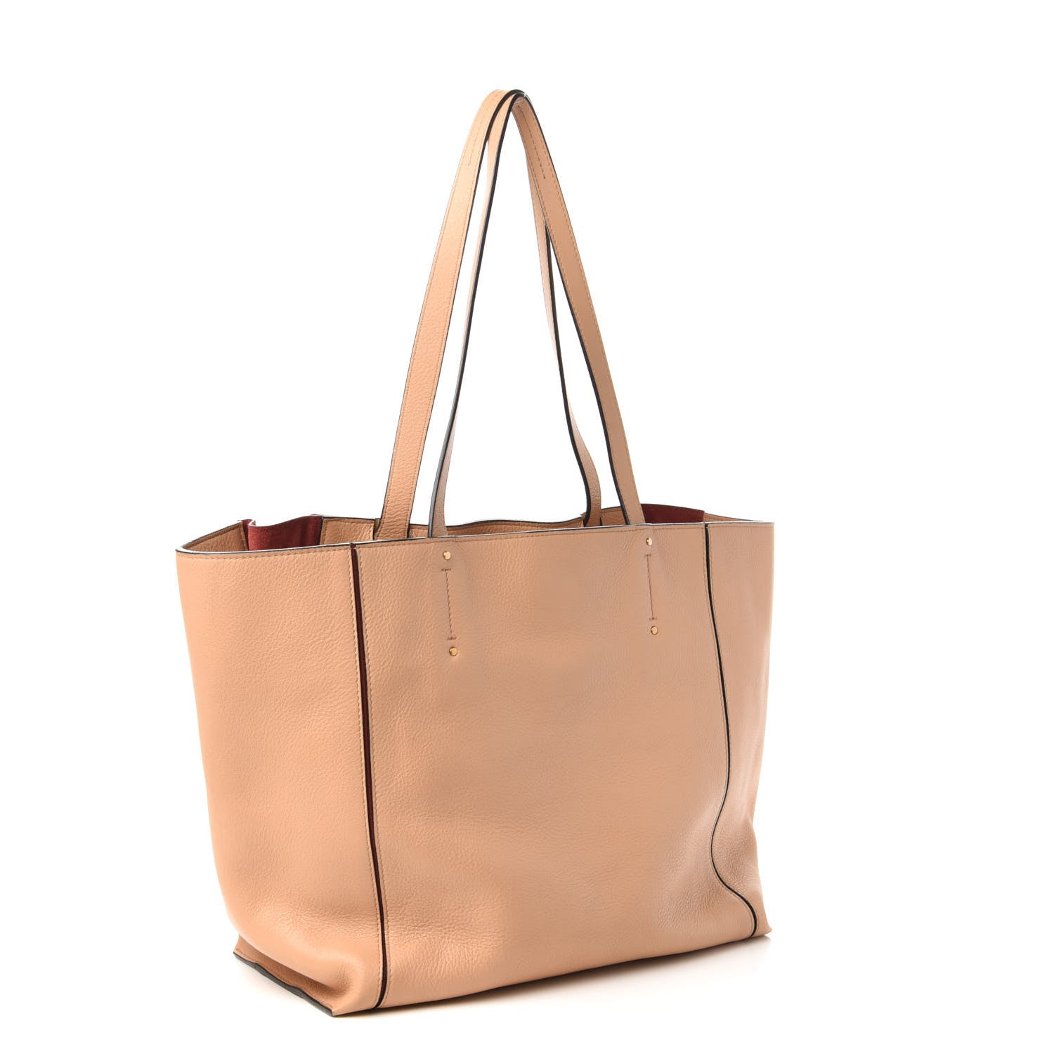 Chloe Smooth Calfskin Medium Milo Shopping Tote Beige 3 of 10