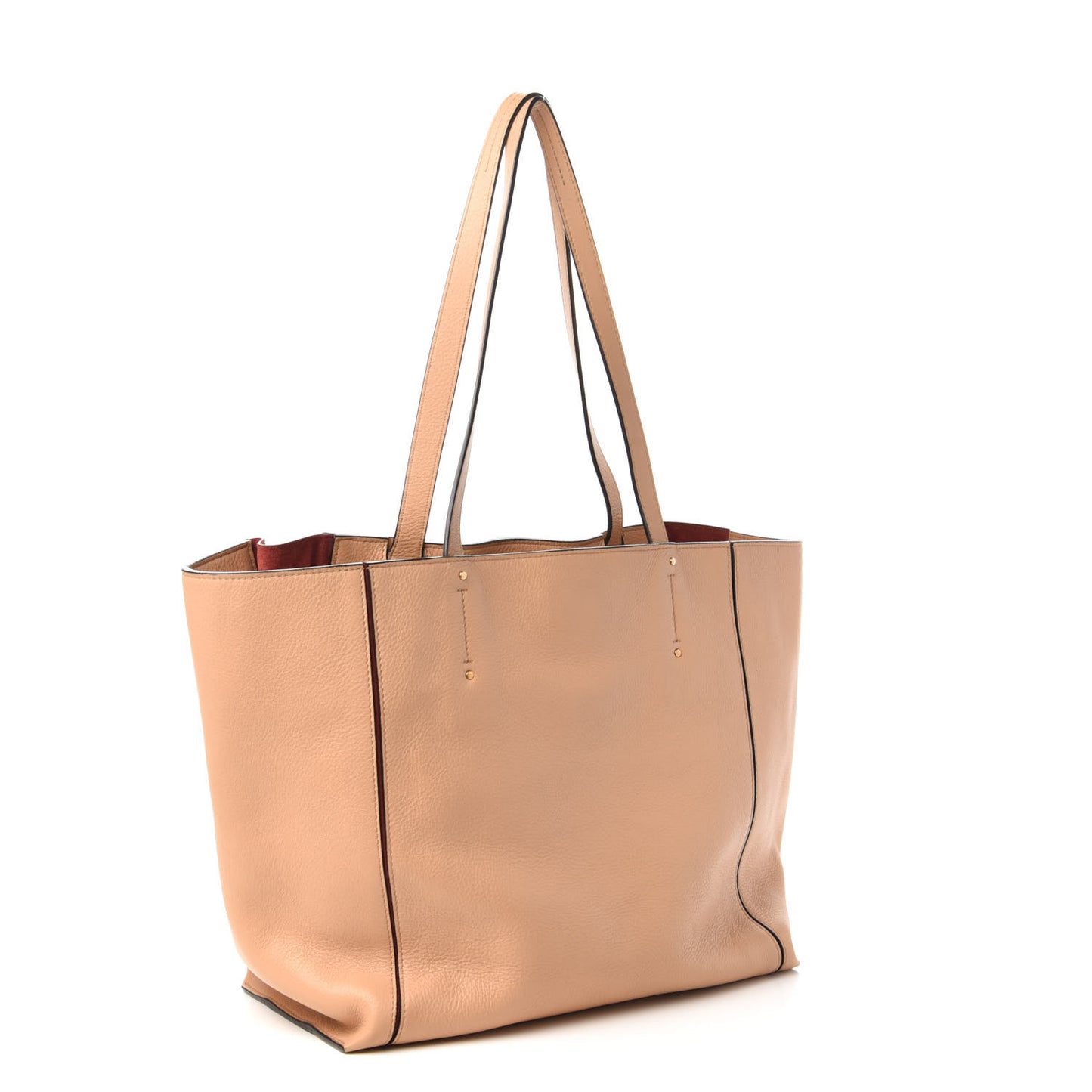 Smooth Calfskin Medium Milo Shopping Tote Beige