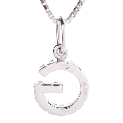Gucci 18K White Gold Diamond G Pendant Necklace 7 of 7