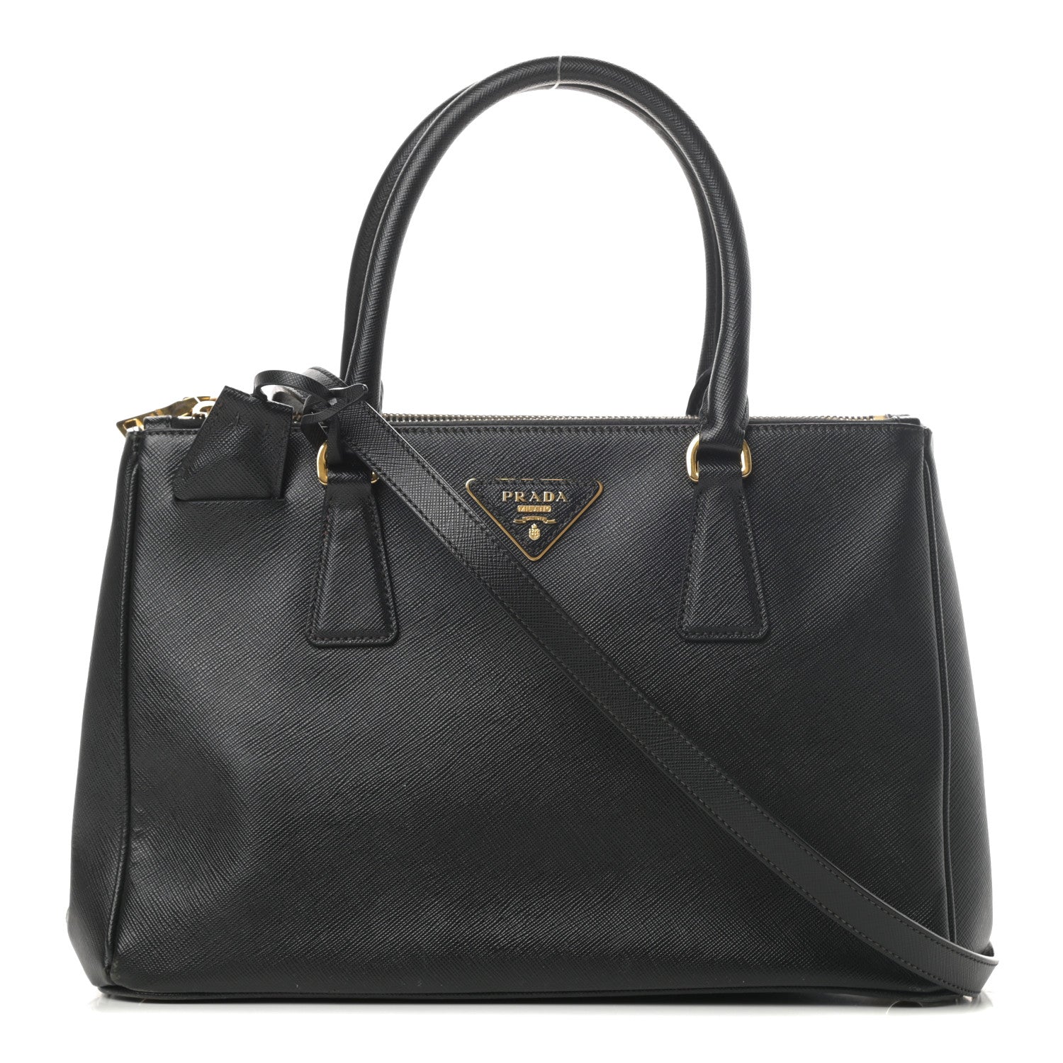 Prada Saffiano Small Galleria Double Zip Tote Black 1 of 21