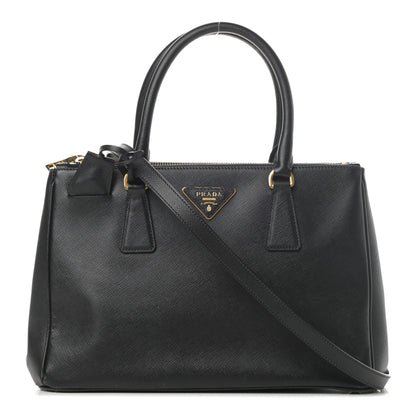 Prada Saffiano Small Galleria Double Zip Tote Black 1 of 21