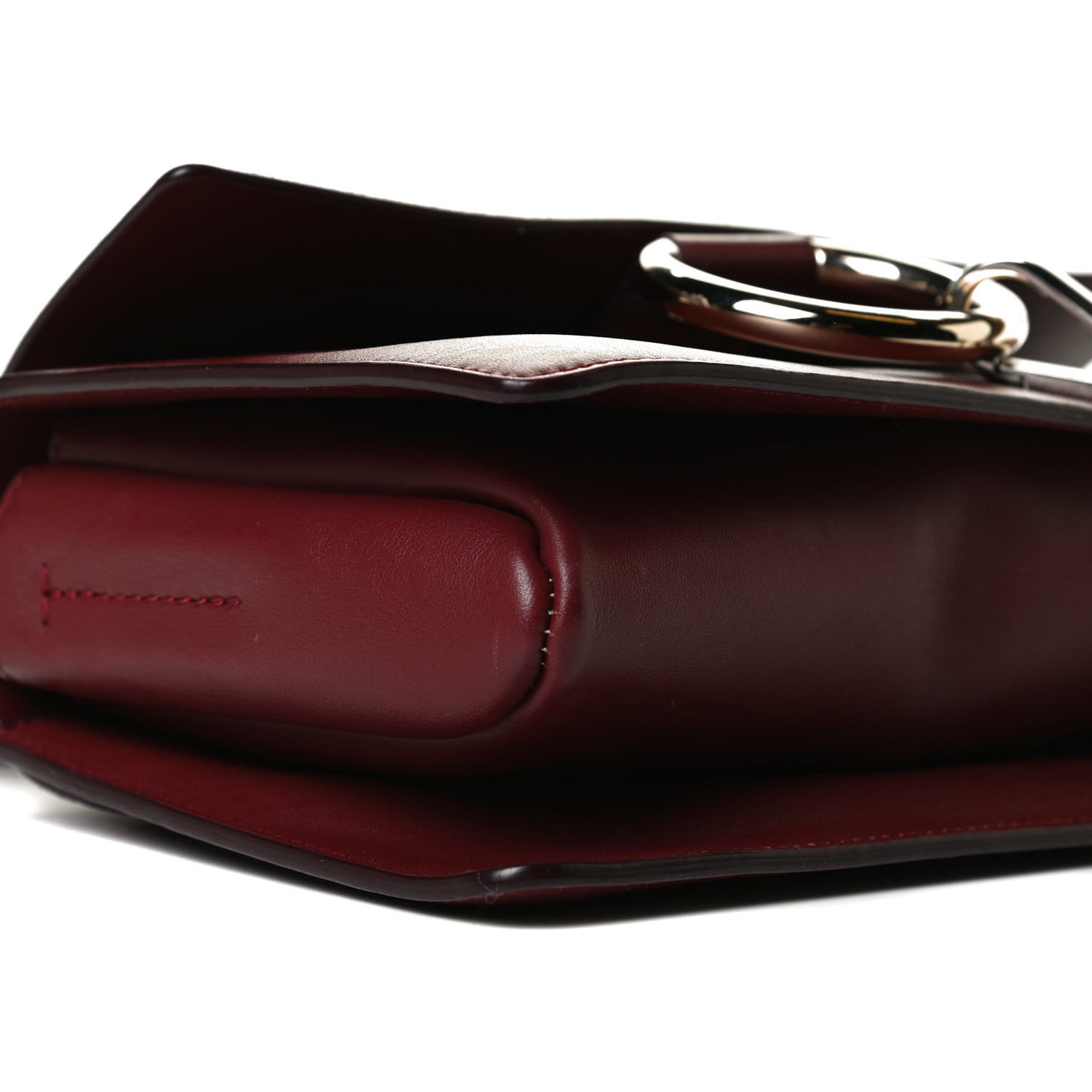 Suede Calfskin Small Faye Shoulder Bag Plum Purple