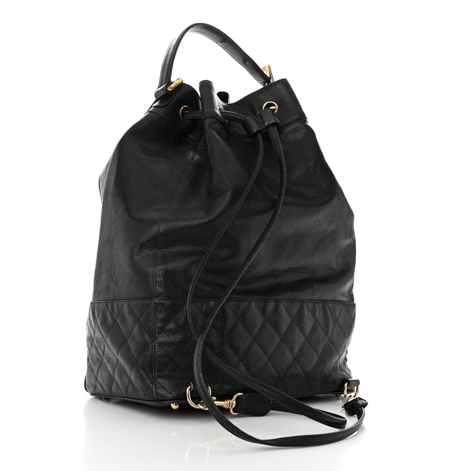Chanel Caviar Quilted Drawstring Backpack Black 3 of 9