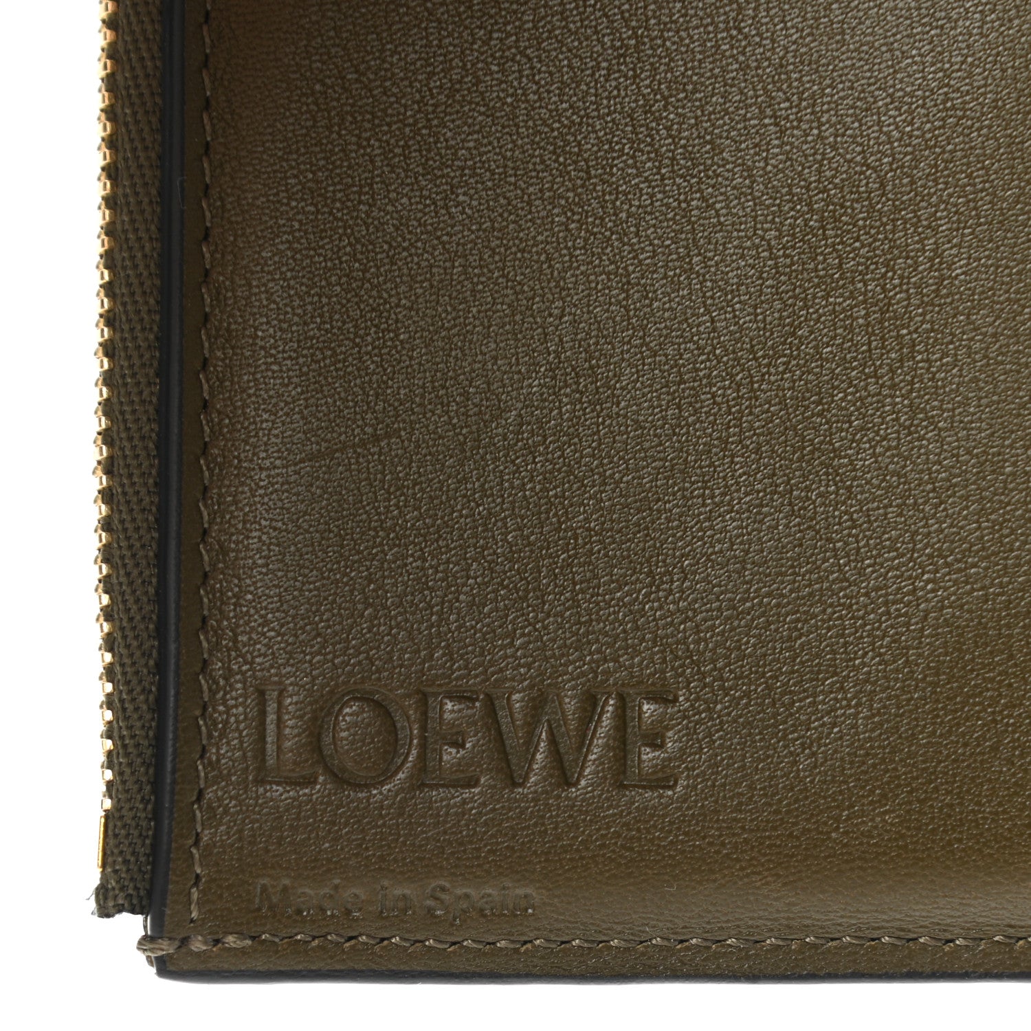 Loewe Grained Calfskin Small Vertical Wallet Dark Blush Dark Olive 6 of 11