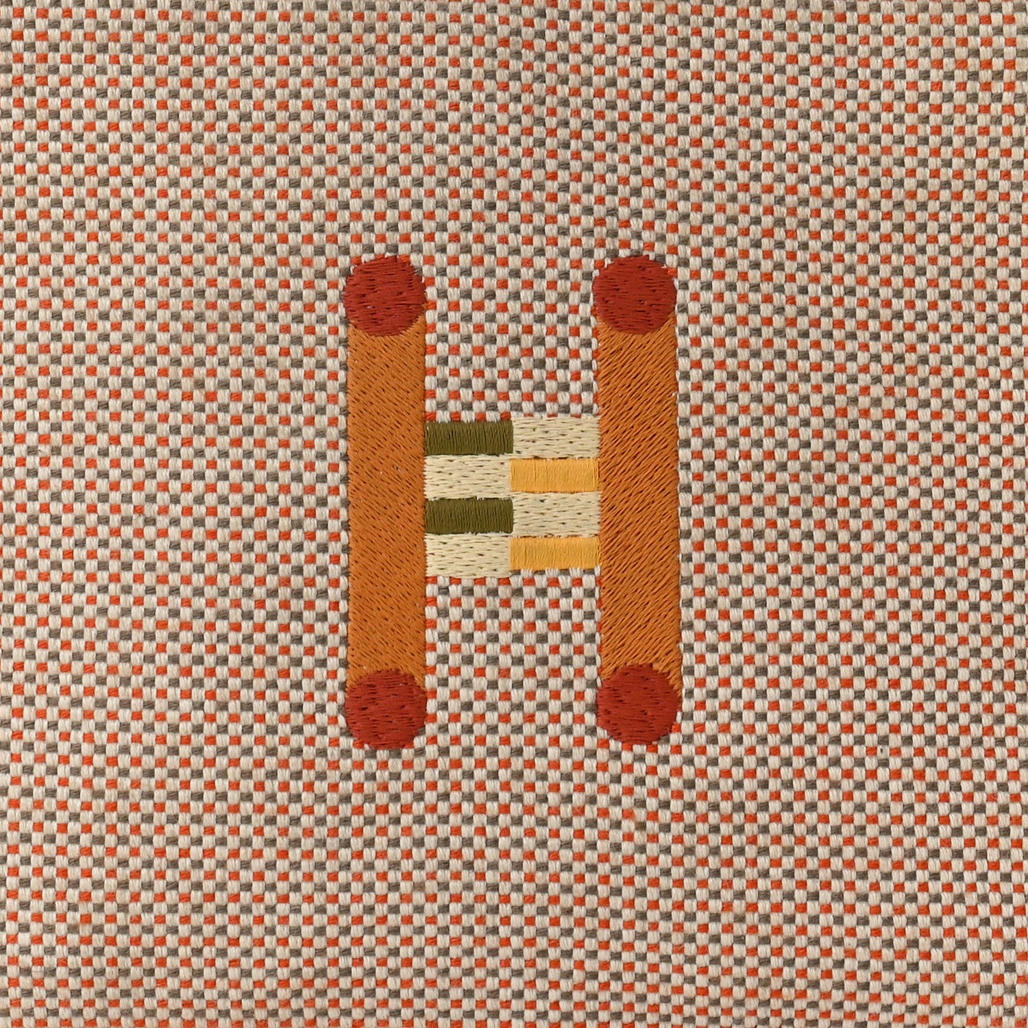 Hermes Cotton Canvas Crazy H Mini Bolide Case Orange Ficelle 7 of 9