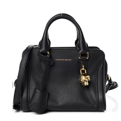 Alexander McQueen Pebbled Calfskin Mini Padlock Tote Black 1 of 9