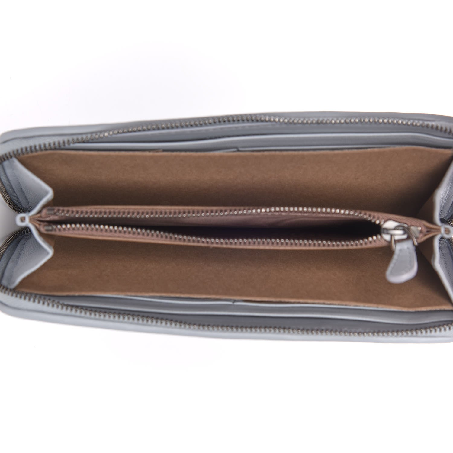Bottega Veneta Nappa Intrecciato Zip Around Wallet Artic 5 of 11