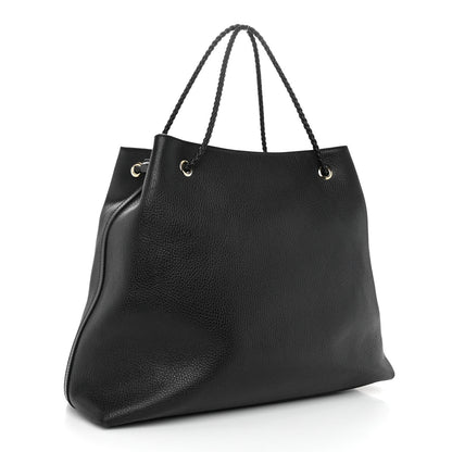 Gucci Calfskin Large Gifford Braided Handle Tote Black 3 of 9